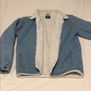 ASOS Denim Sherpa Lined Jacket